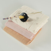 ONINO - Muselina multifunctionala din bumbac 100% organic, HUG.me, Pure Bloom, x3 bucati, 60 x 60 cm, certificata GOTS