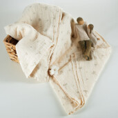 ONINO - Muselina multifunctionala din bumbac 100% organic, SNUGGLE.me, Pure Life, x1 bucata, 120 x 120 cm, certificata GOTS
