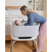 Graco - Patut co-sleeper Eluma Nest Luna cu leganare automata si sistem inteligent de detectare a plansului