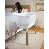 Graco - Patut co-sleeper Eluma Nest Luna cu leganare automata si sistem inteligent de detectare a plansului