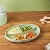 Babymoov - Farfurie compartimentata din silicon cu 3 secțiuni – Mix’n’Match