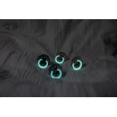 BIBS - Set 2 suzete fosforescente Colour Glow Latex, tetina rotunda, 0 luni +
