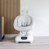 Graco - Leagan electric Eluma Sway cu tehnologie inteligenta de detectare a plansului, pentru bebelusi, alb Rori