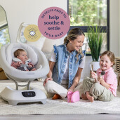 Graco - Leagan electric Eluma Sway cu tehnologie inteligenta de detectare a plansului, pentru bebelusi, alb Rori