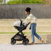 Graco - Carucior pentru copii multifunctional 3 in 1 Near2Me DLX Ash (Carucior Near2Me DLX + Landou Near2Me DLX + Scoica SnugLite)