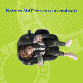 Graco - Scaun auto Turn2Me 360° DLX Iron, 40-105 cm, certificata R129 si testat ADAC