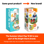Bright Starts - Scaun de masa portabil Pop 'N Sit Grey