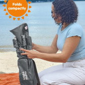 Bright Starts - Scaun de masa portabil Pop 'N Sit Grey