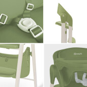 BabyGo - Scaun de masa 3 in 1 transformabil Levels Khaki