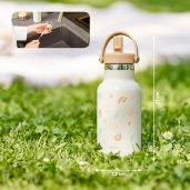 Babymoov - Sticla termoizolanta din inox Little Explorer Animal Print Ivory