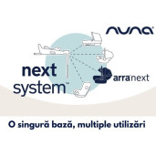 Nuna - Set scoica auto i-size ARRA Next Caviar + Baza isofix BASE next i-Size pentru ARRA next, testata ADAC