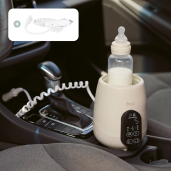 Babymoov - Incalzitor si sterilizator biberoane (recipiente) pentru casa si masina NutriSmart+ Mineral Beige