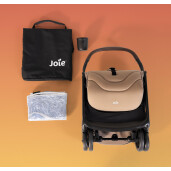 Joie - Carucior ultracompact Porto Cashew, compatibil bagaj de cabina, pliere automata, de la nastere pana la 22 kg
