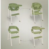 BabyGo - Scaun de masa 3 in 1 transformabil Levels Khaki