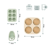 Babymoov - Set recipiente din silicon si feeder pentru bebelusi