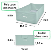 Ingenuity - Cadita pliabila pentru calatorii Tuckaway Travel Tub Sage